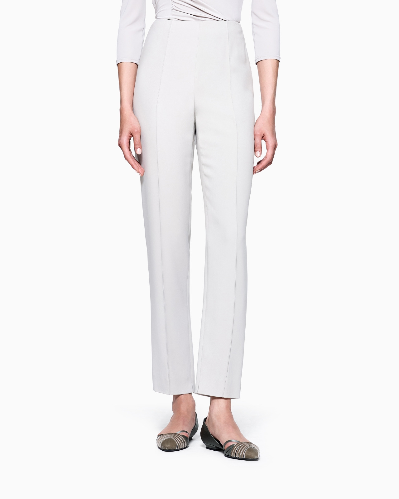 STRAIGHT-LEG TROUSERS IN VISCOSE CADY - 4
