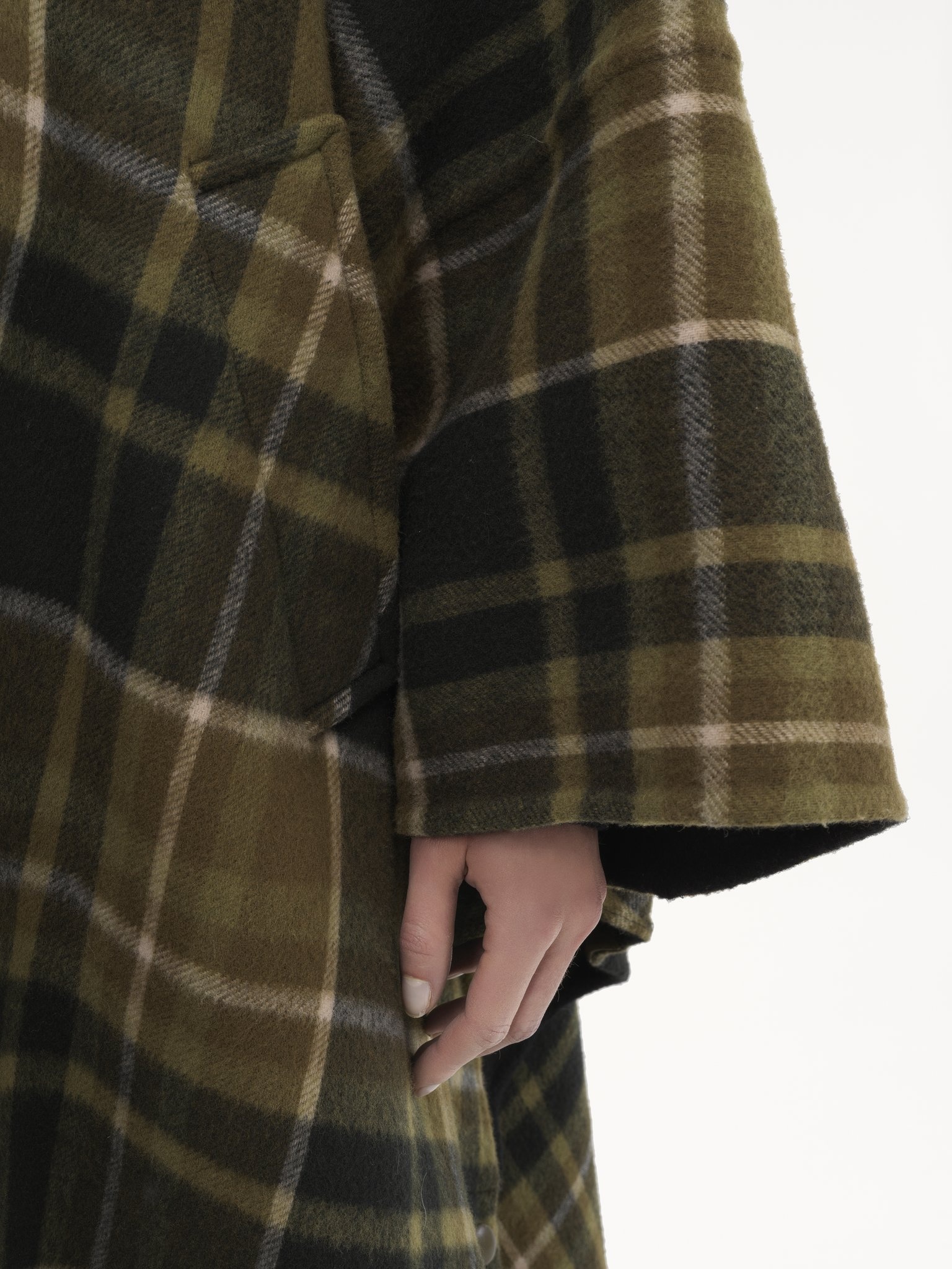 HIGH-NECK LONG COAT IN DOUBLE-FACE WOOL - 6