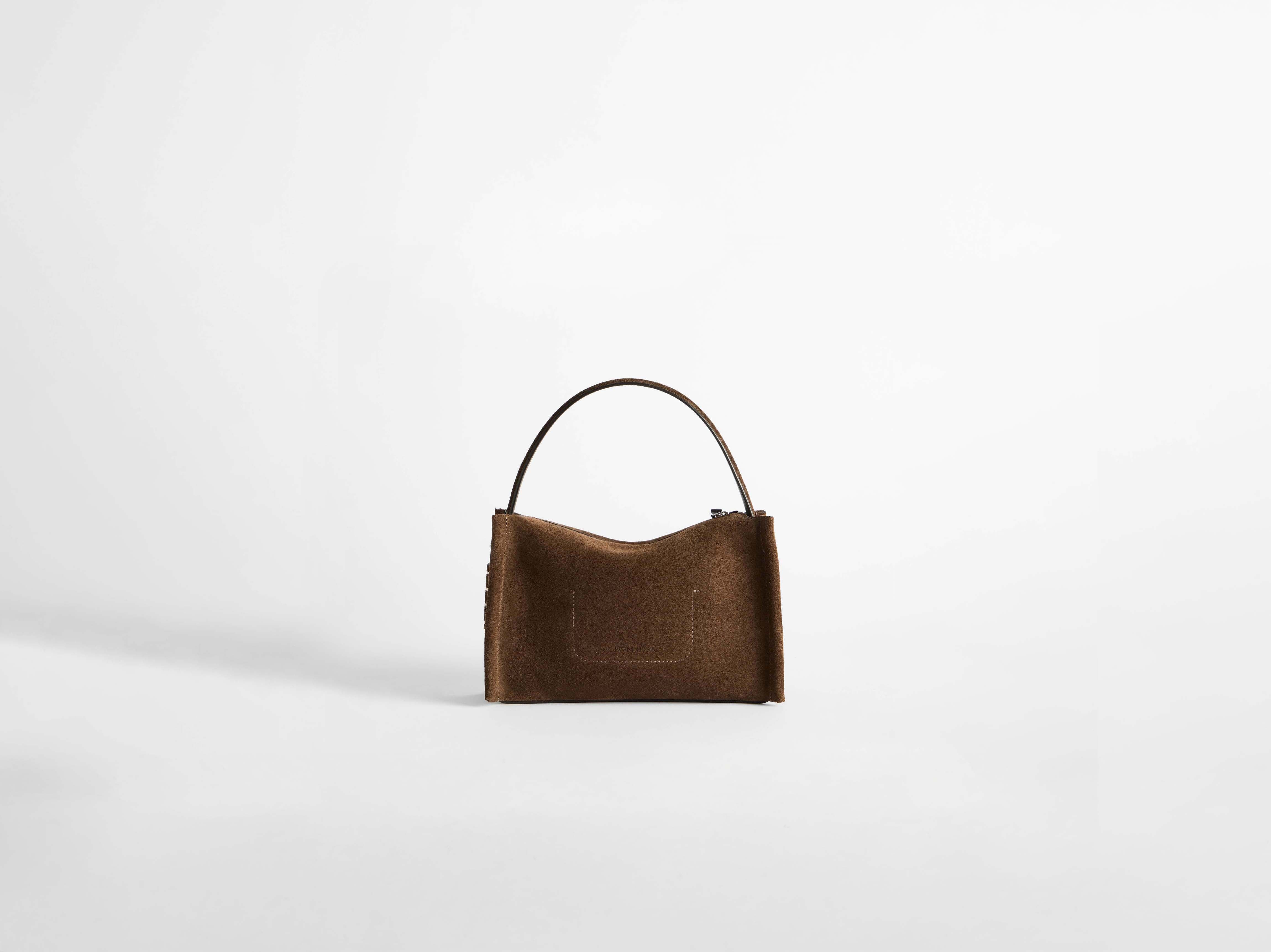 SMALL LOAFER BAG IN BROWN SUEDE - 5