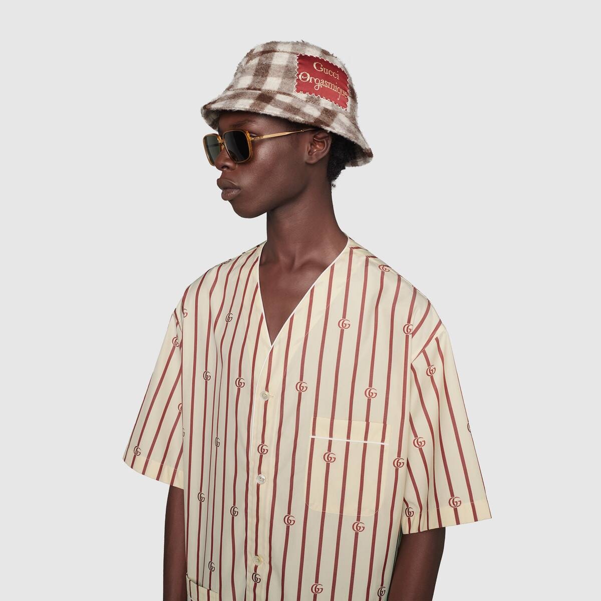 Double G stripe bowling shirt - 5