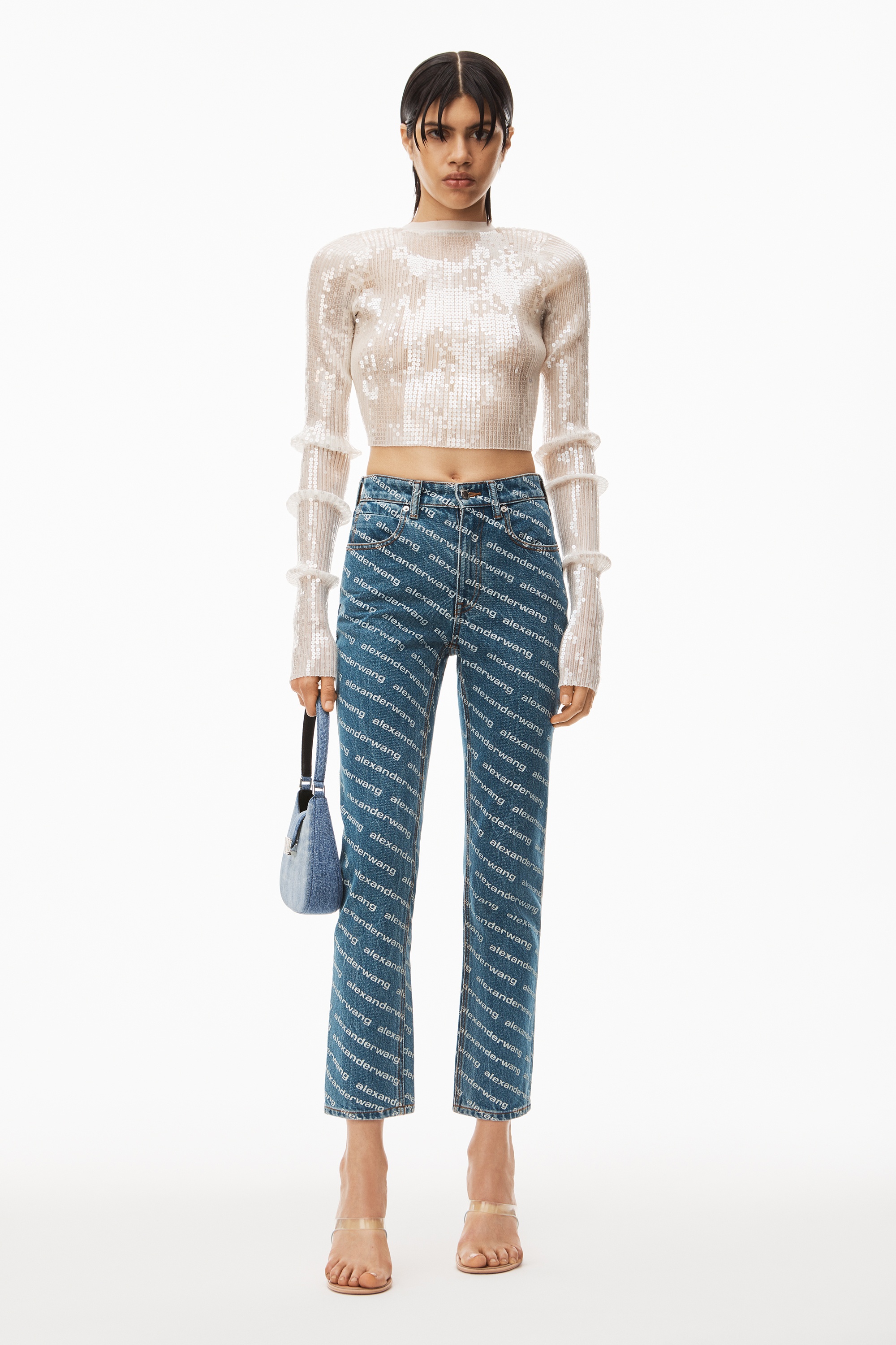 W LEGACY SMALL HOBO IN DENIM - 3