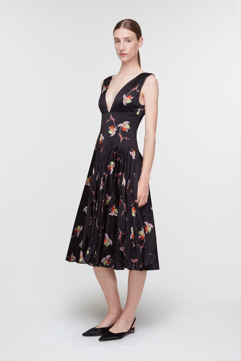 EMILIA WICKSTEAD Nerita Dress In Black Satin outlook
