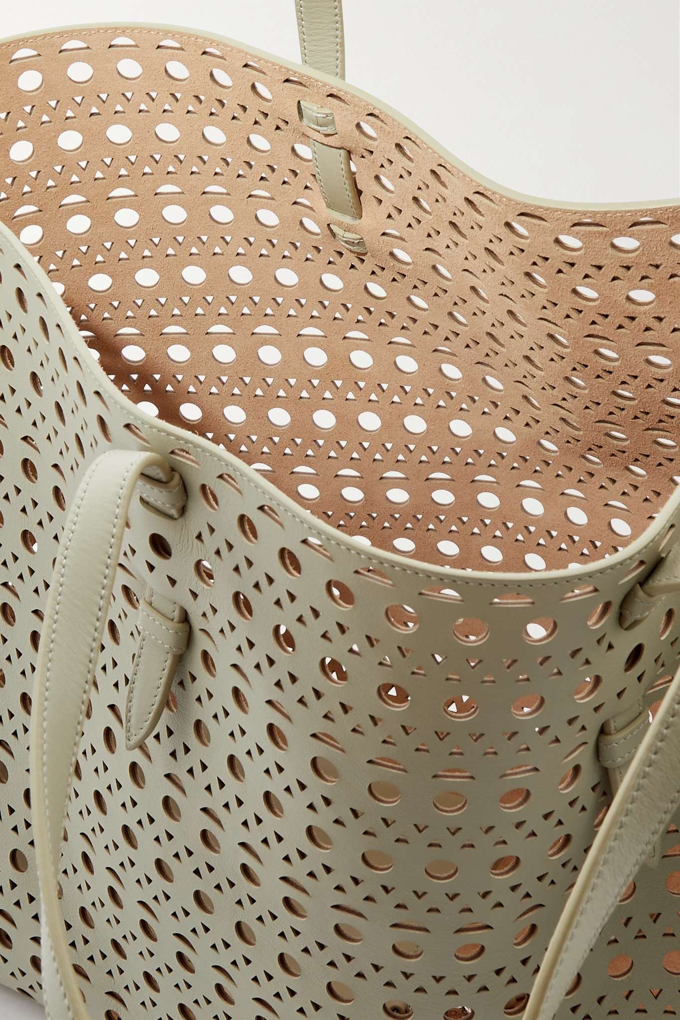 Mina 44 laser-cut leather tote - 5