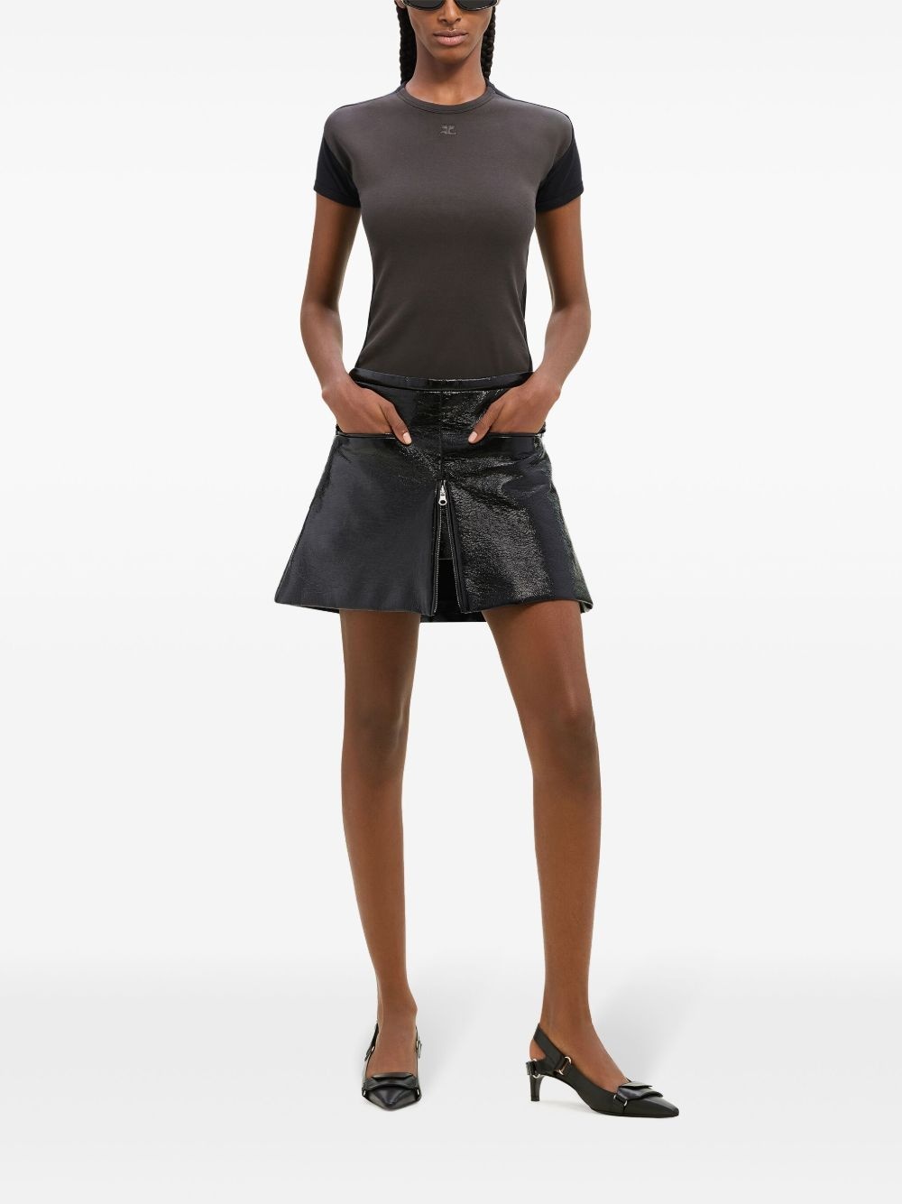 Heritage coated miniskirt - 2