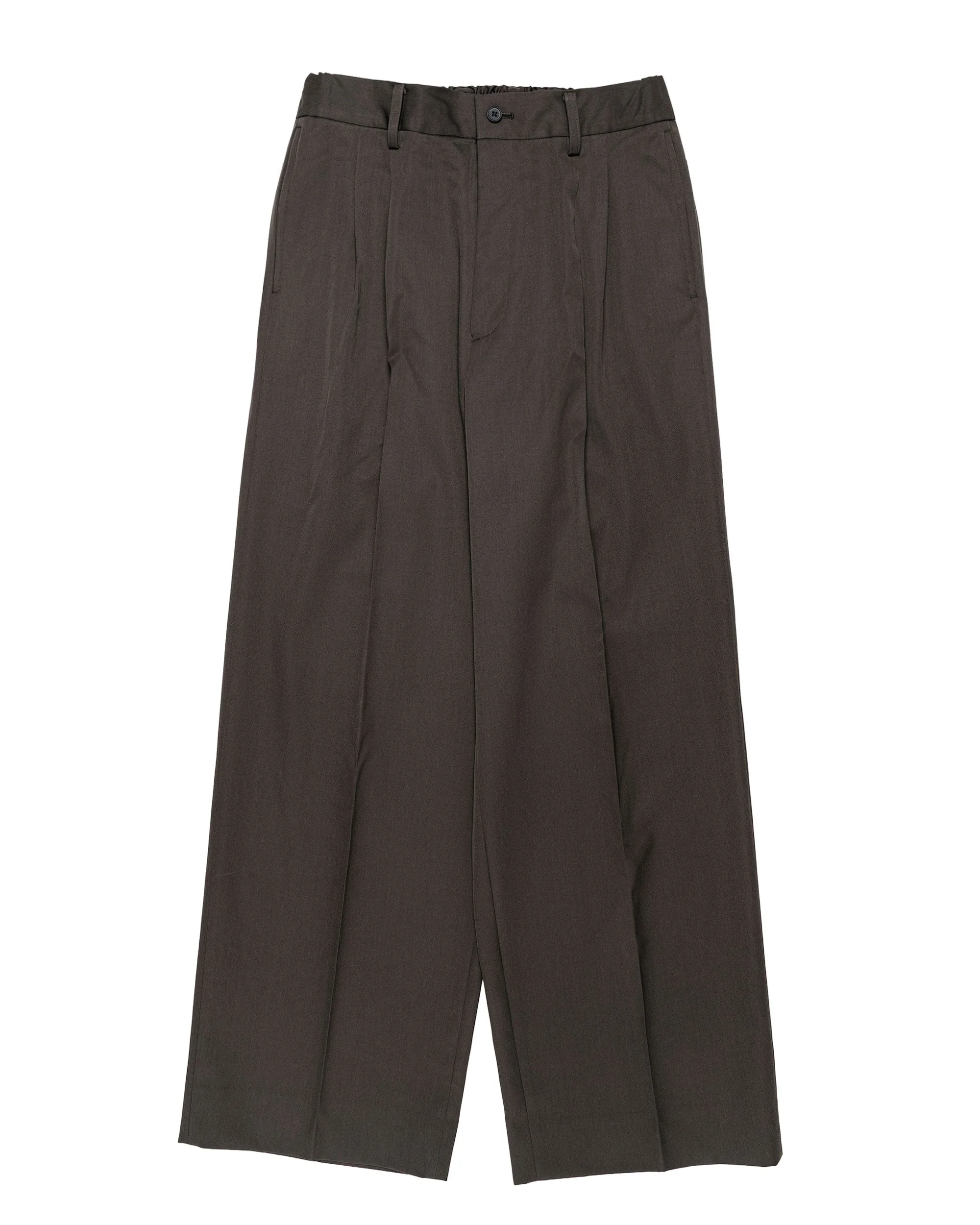 Easy Long Wide Trousers Grey Khaki - 1