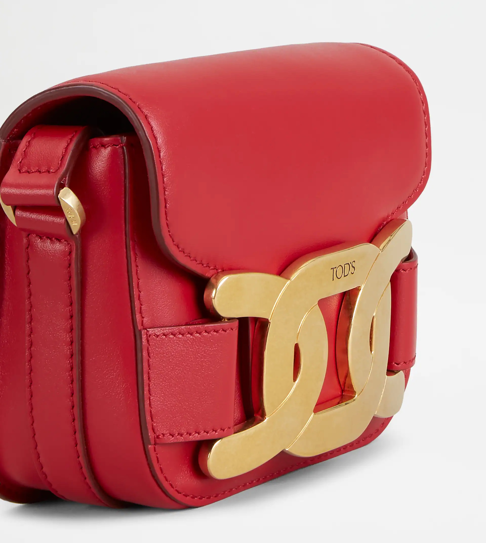 SHOULDER BAG IN LEATHER MINI - RED - 4