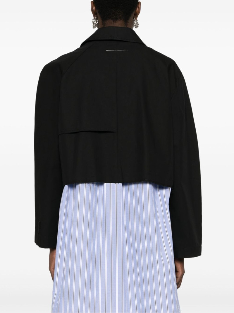 double-breasted cotton cropped jacket 4