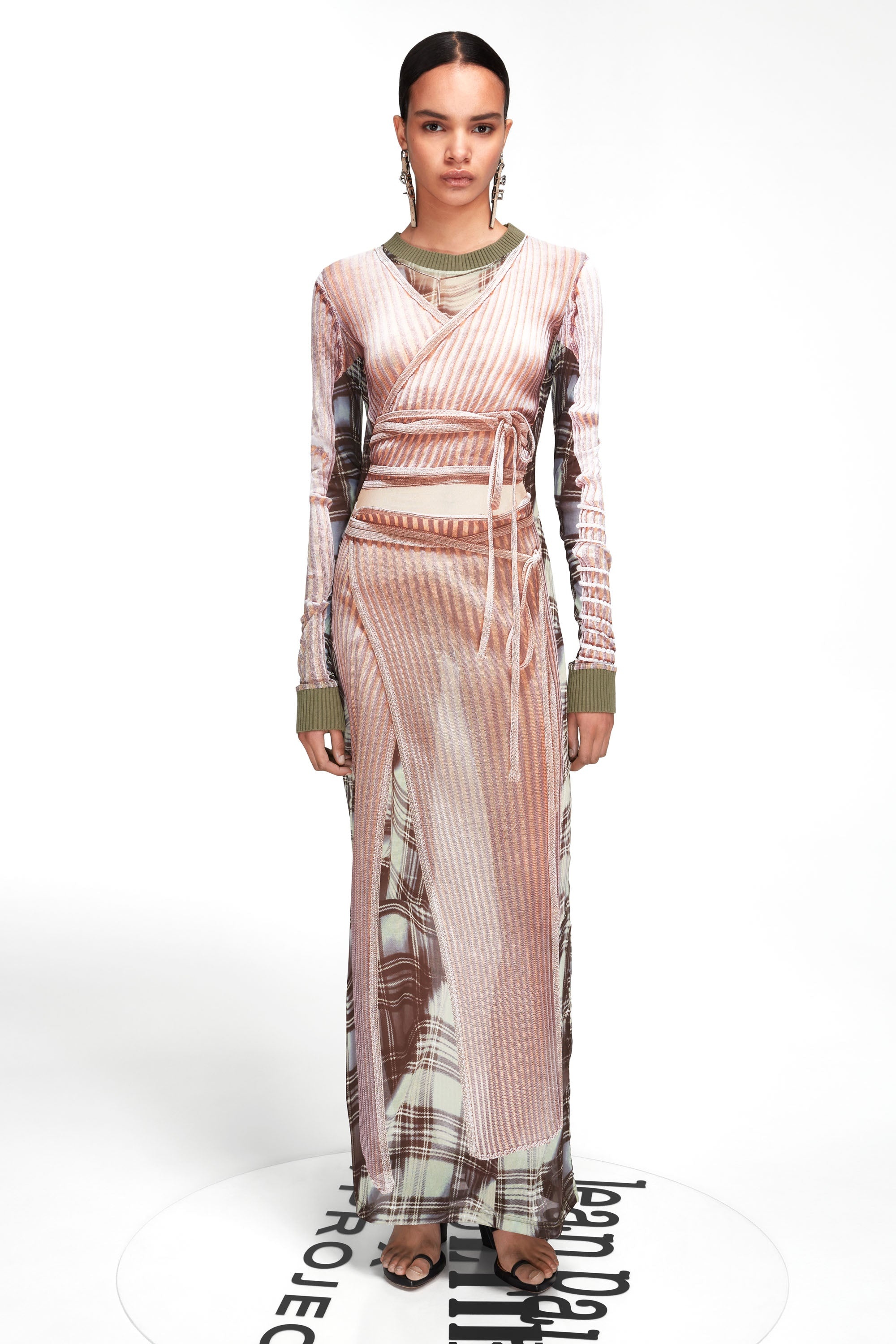 Trompe L'Oeil Wrap Knit Maxi Dress - 6