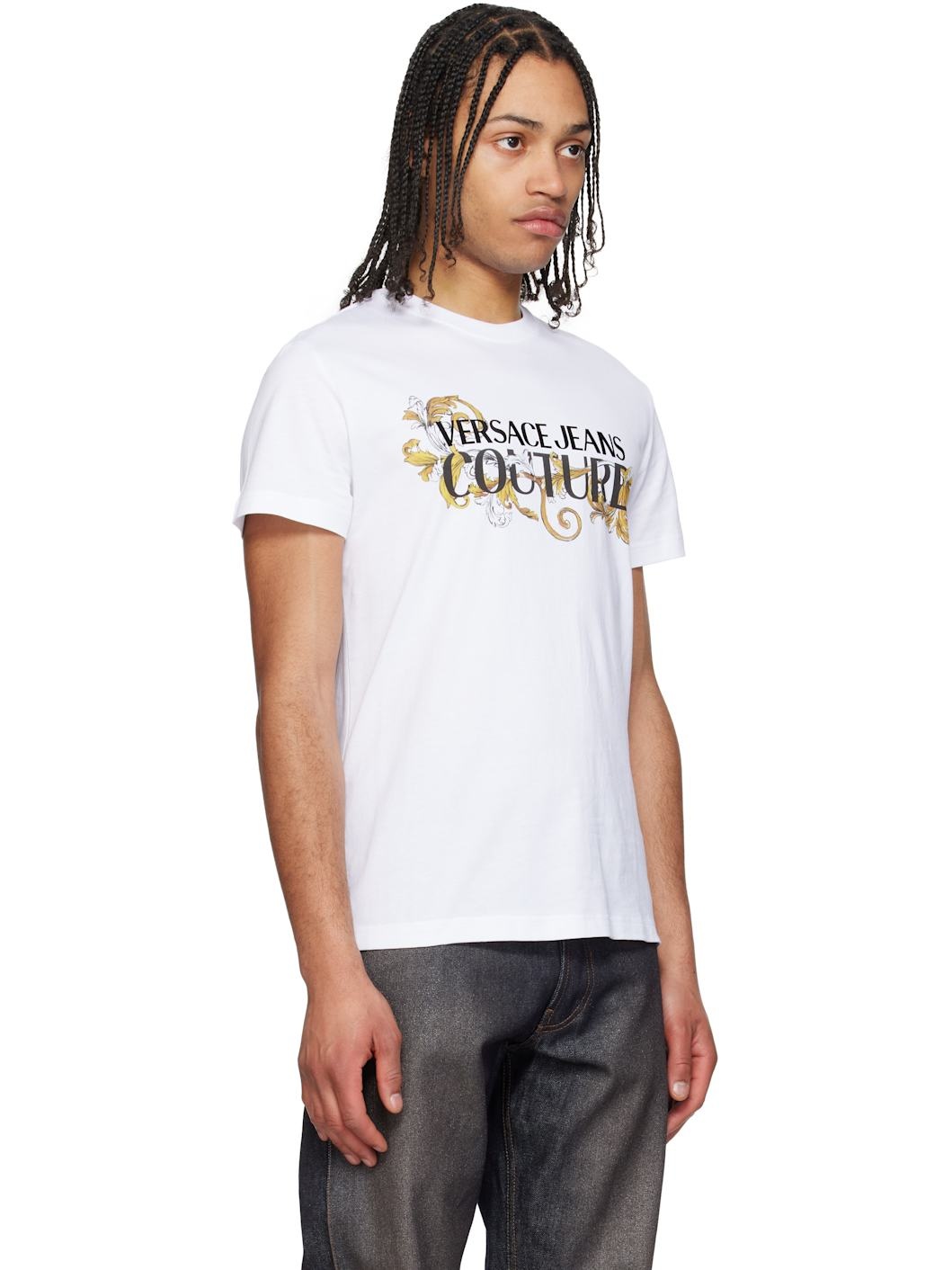 White Logo Baroque T-shirt - 2