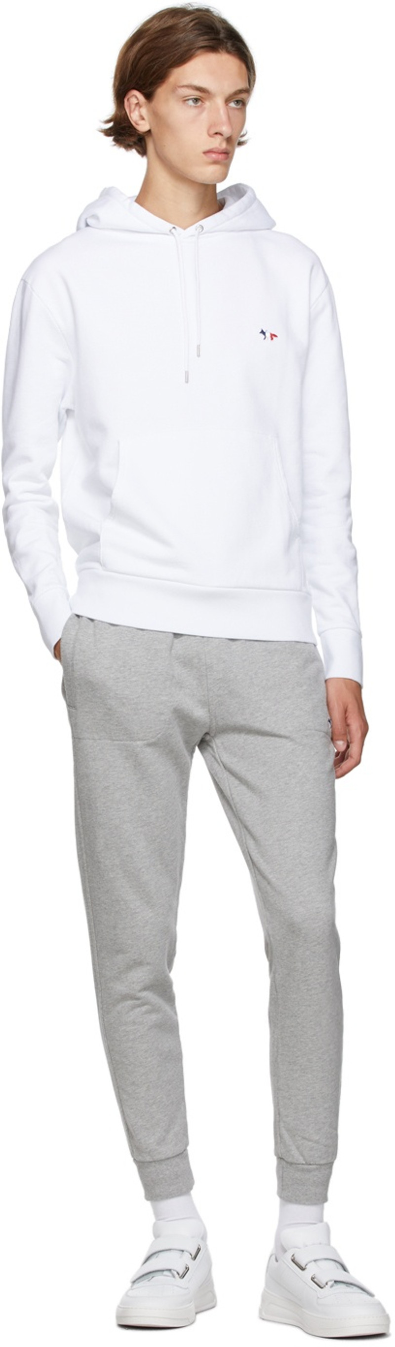 White Tricolor Fox Hoodie 4