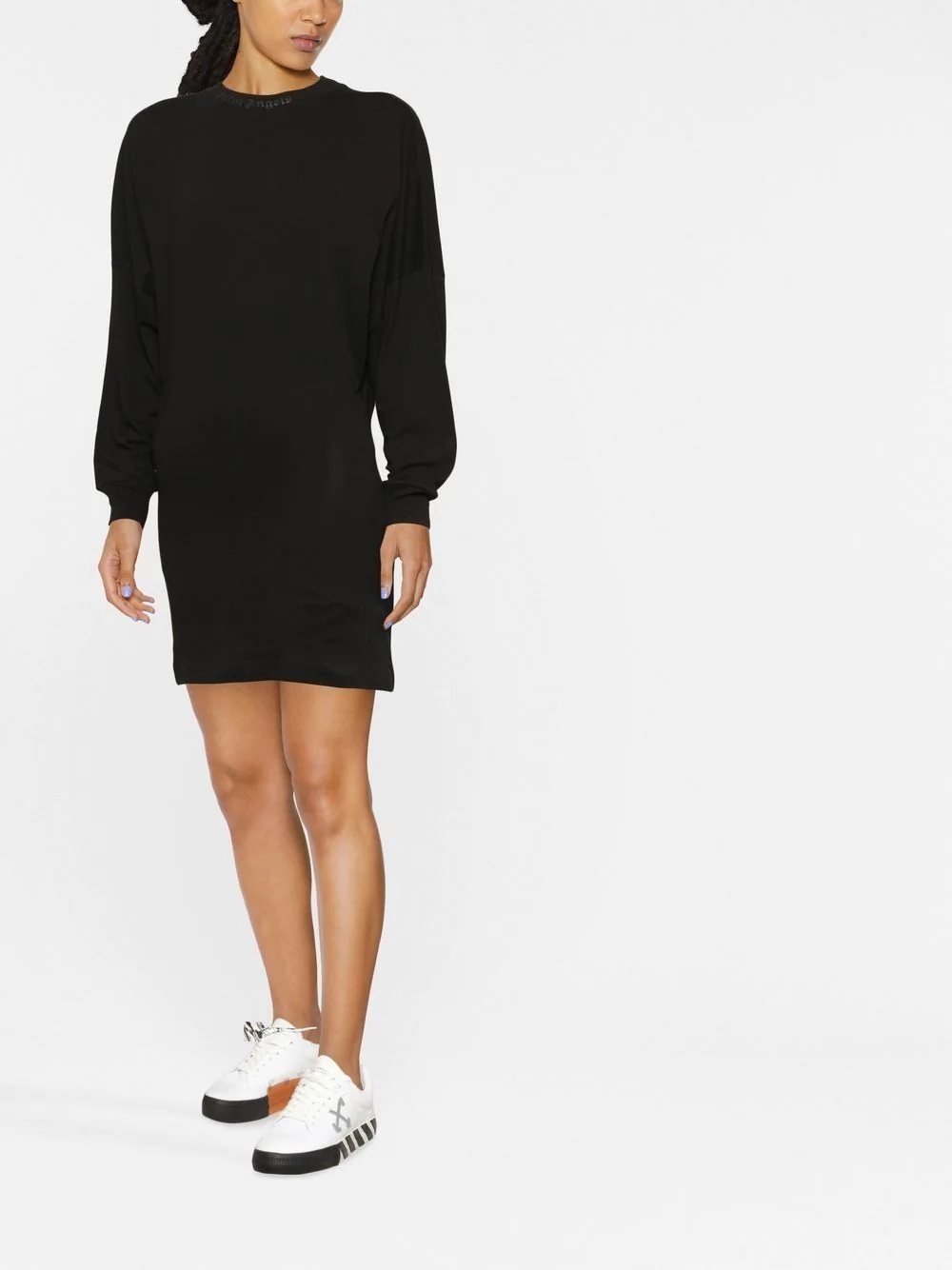 glitter-logo jumper dress - 3