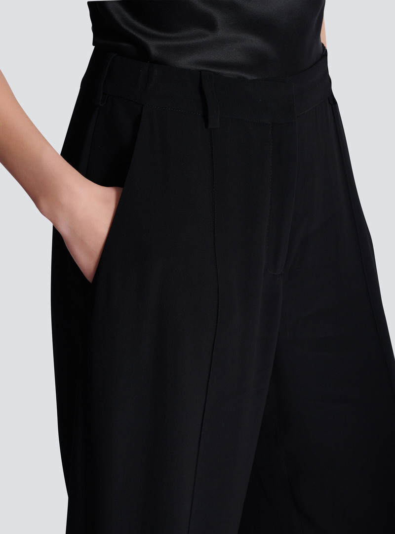 Crepe straight-leg tailored trousers 6