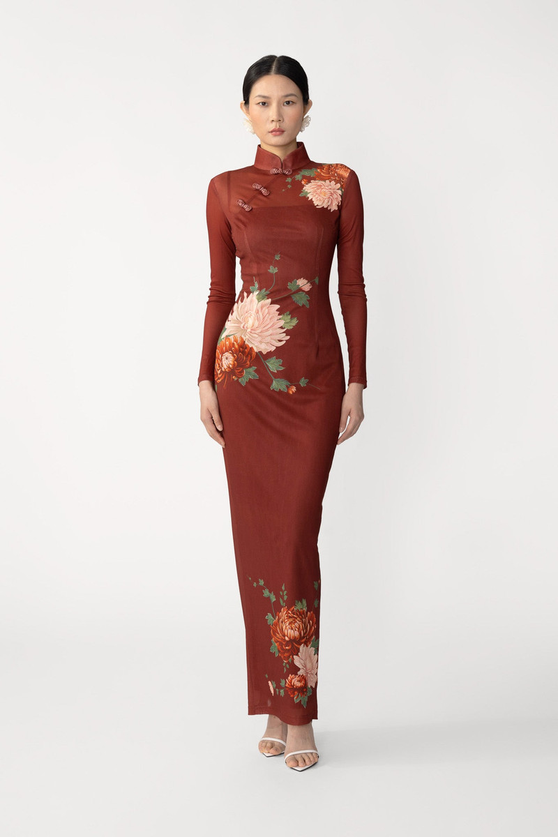 KAIA MESH MAXI DRESS 1