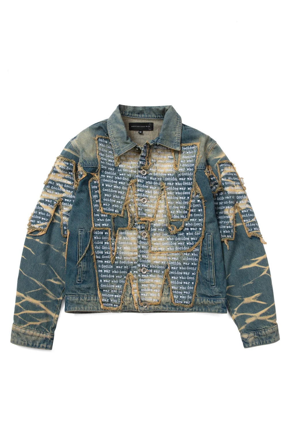 embroidered 로고 데님 재킷 - 1