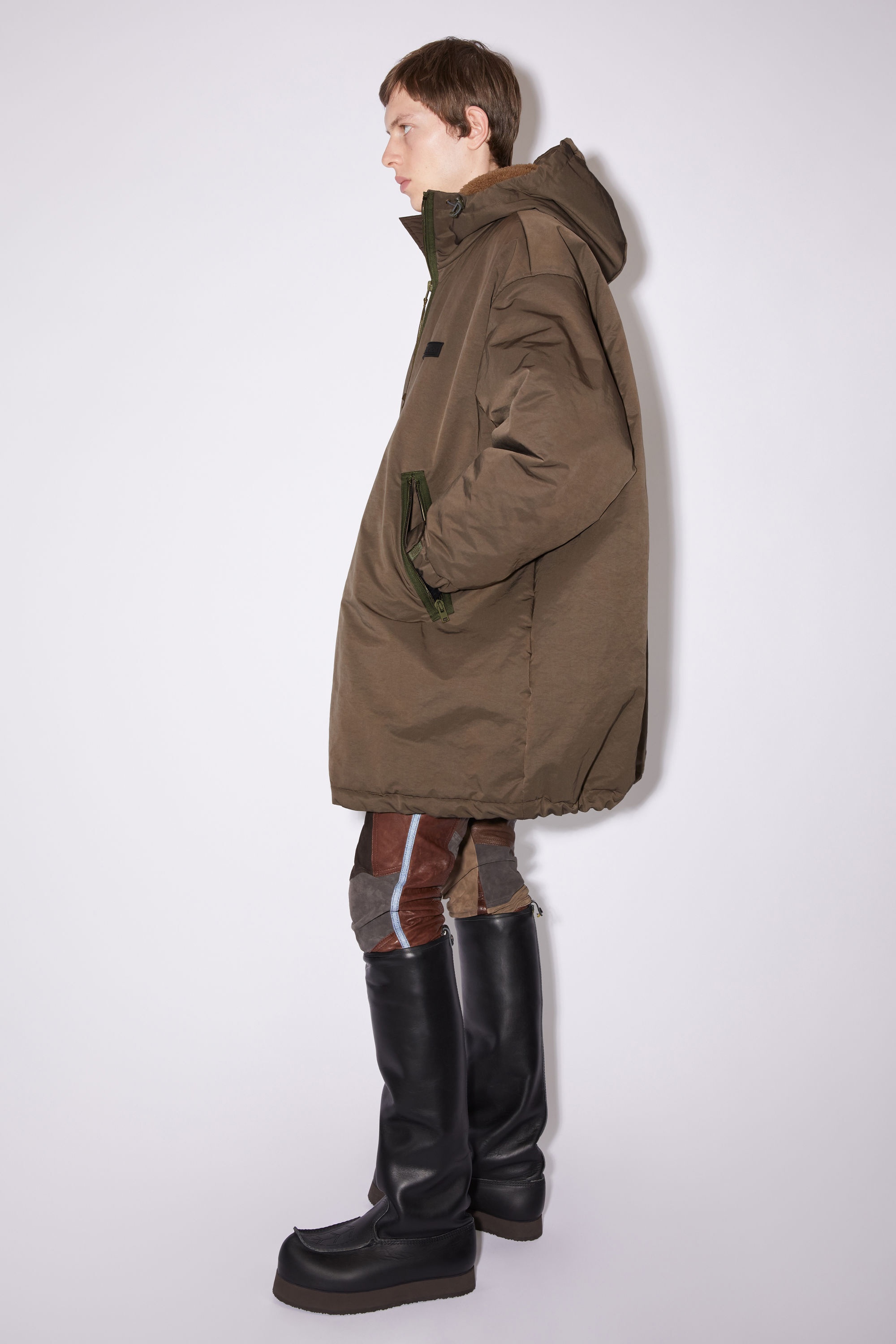 Acne Studios Padded parka - Dark khaki | REVERSIBLE