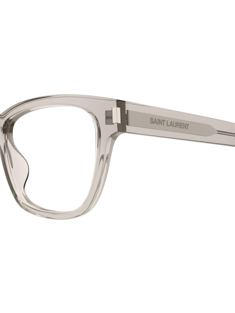 Men's Mid Naked Wire Core 52MM Square Eyeglasses - Translucent Beige 4