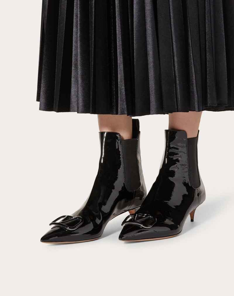 VLogo Signature Patent Leather Ankle Boot 40mm / 1.6 in. 6