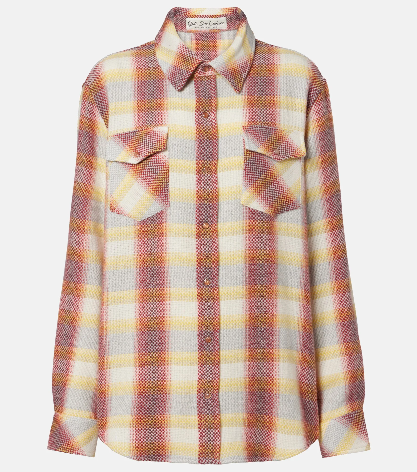 Rose Blume cashmere shirt with sunstone - 1