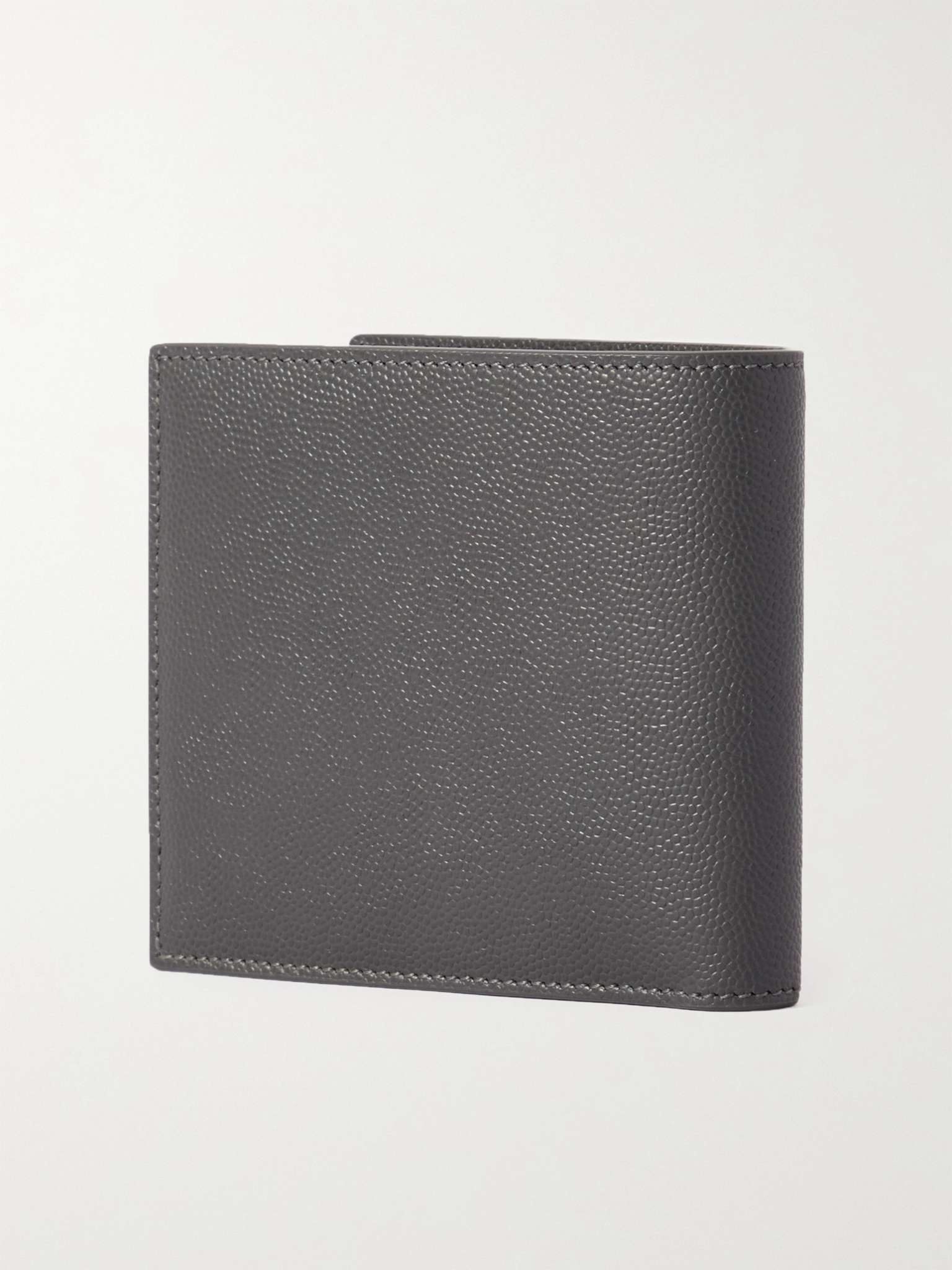 Logo-Print Pebble-Grain Leather Billfold Wallet - 3