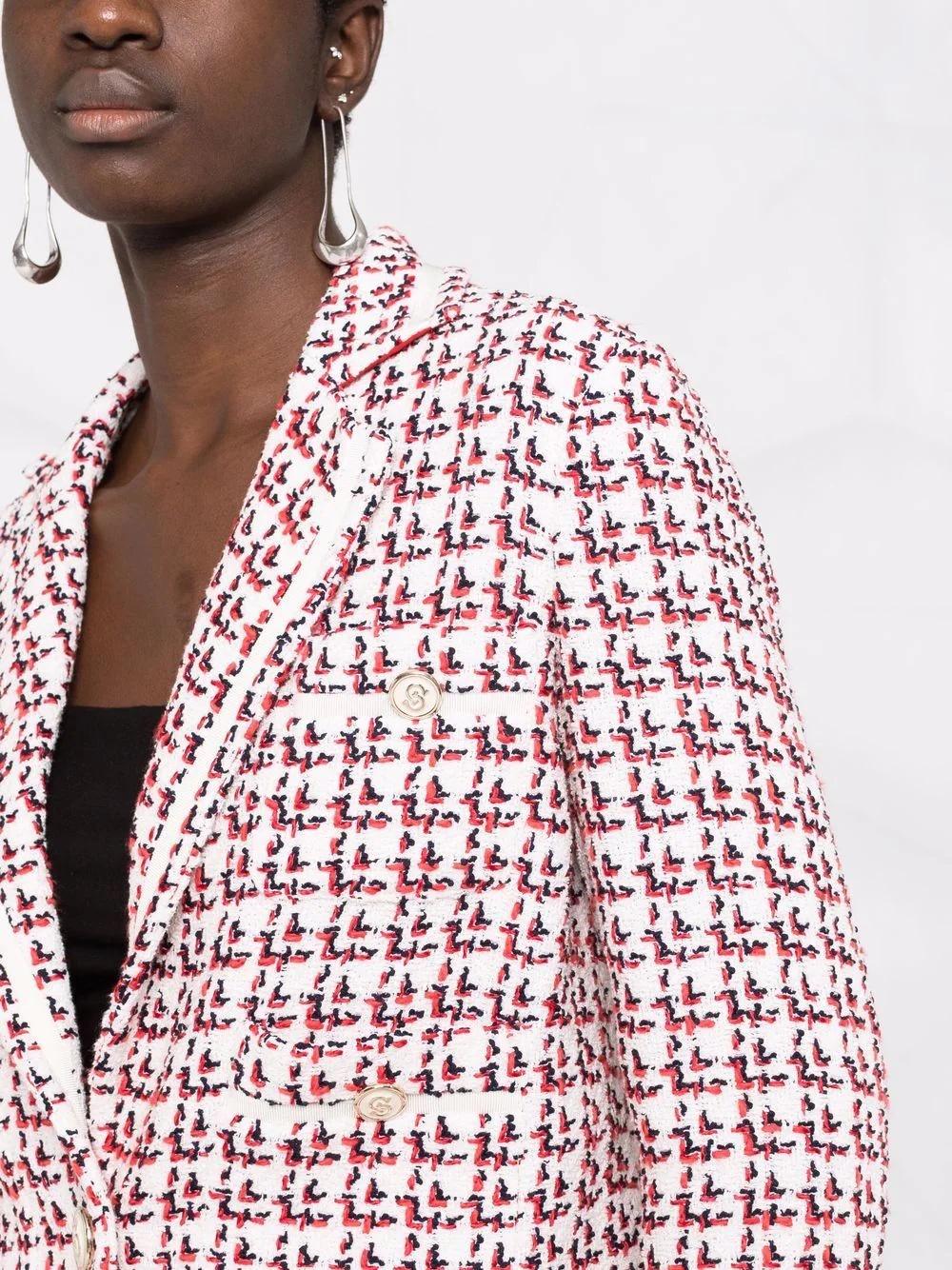 patterned boxy jacket - 3