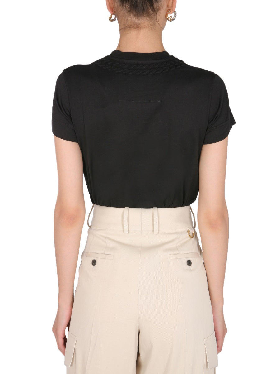 Givenchy Women T-Shirt With Chain Motif - 3