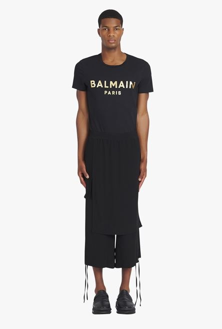 Black eco-designed crêpe shorts - 4