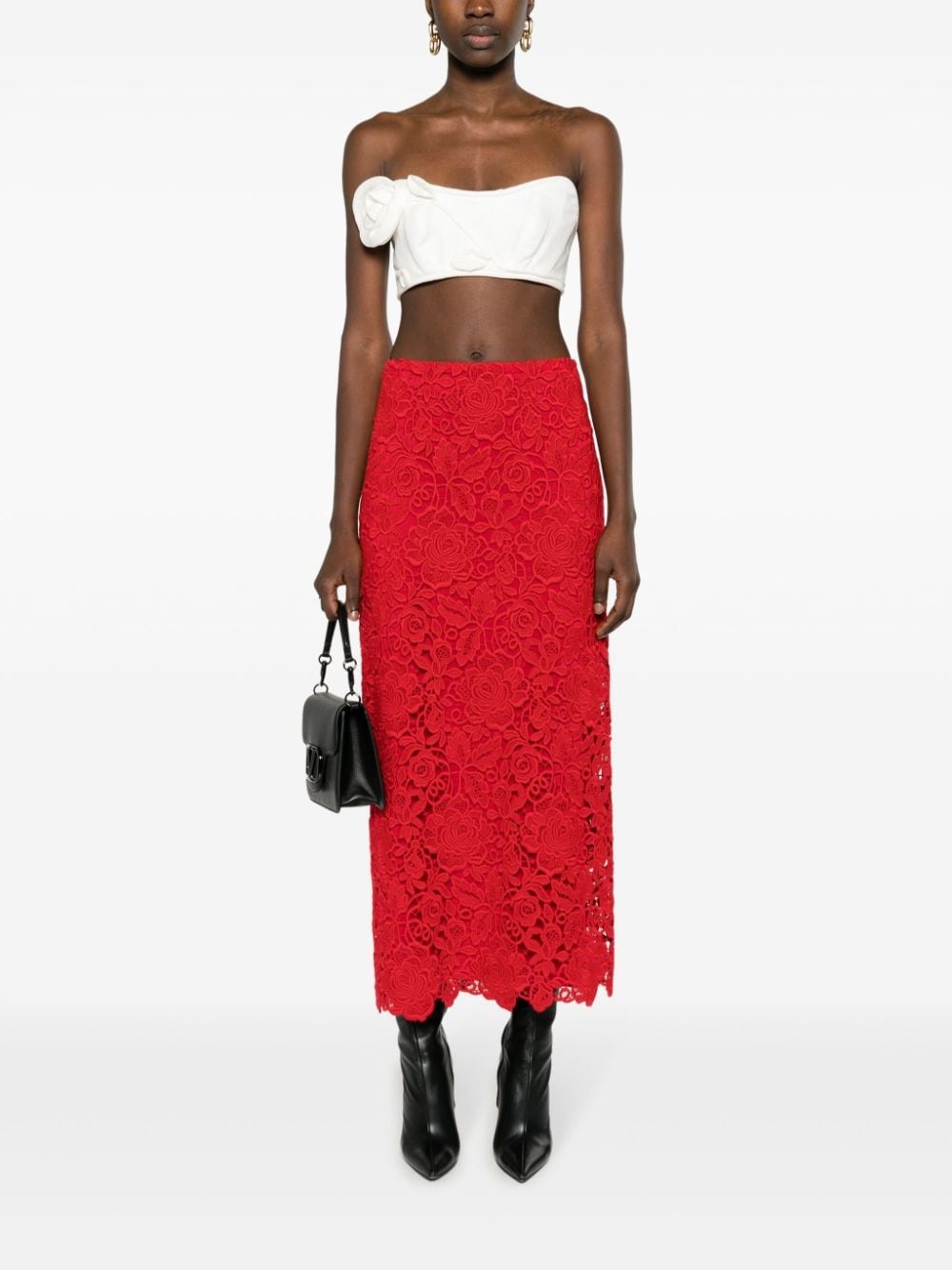 Valentino★Rose Lace Midi Skirt【期間限定】残りわずか！ Valentino Rose Lace Midi Skirt on SALE | Saks OFF 5TH