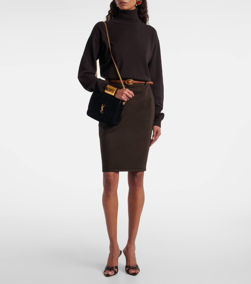 SAINT LAURENT Kate suede shoulder bag outlook