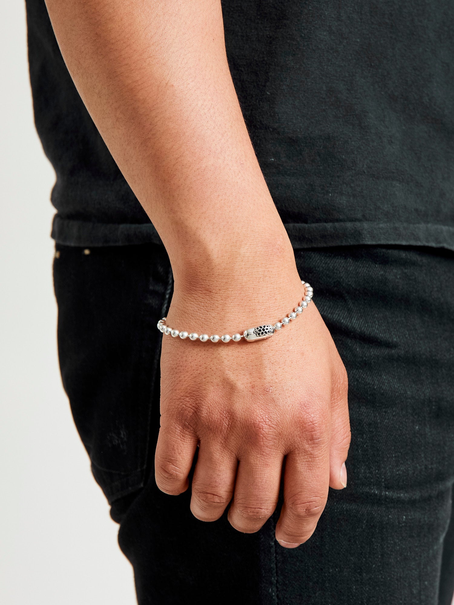 GOOD ART HLYWD Triple Cutout Poplock Ball Chain Bracelet in Sterling Silver  | blueowl | REVERSIBLE