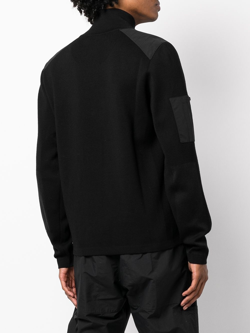 panelled zip-up sweatshirt - 4