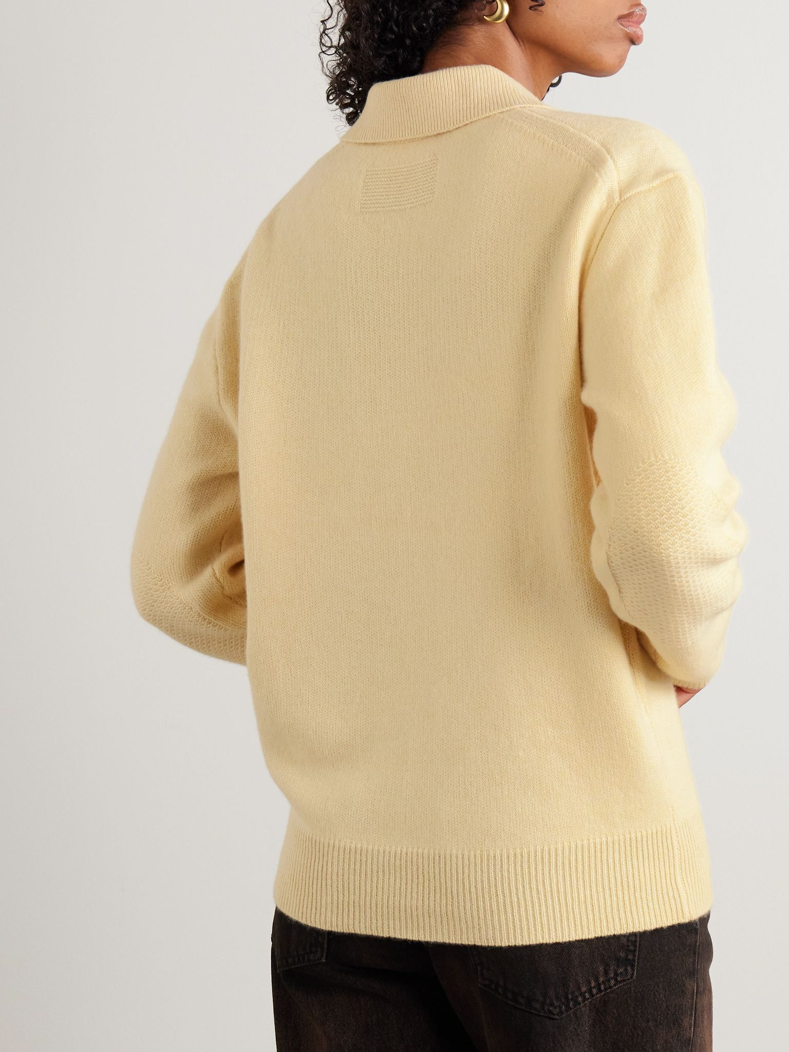 Allday cashmere polo shirt Yellow - 4