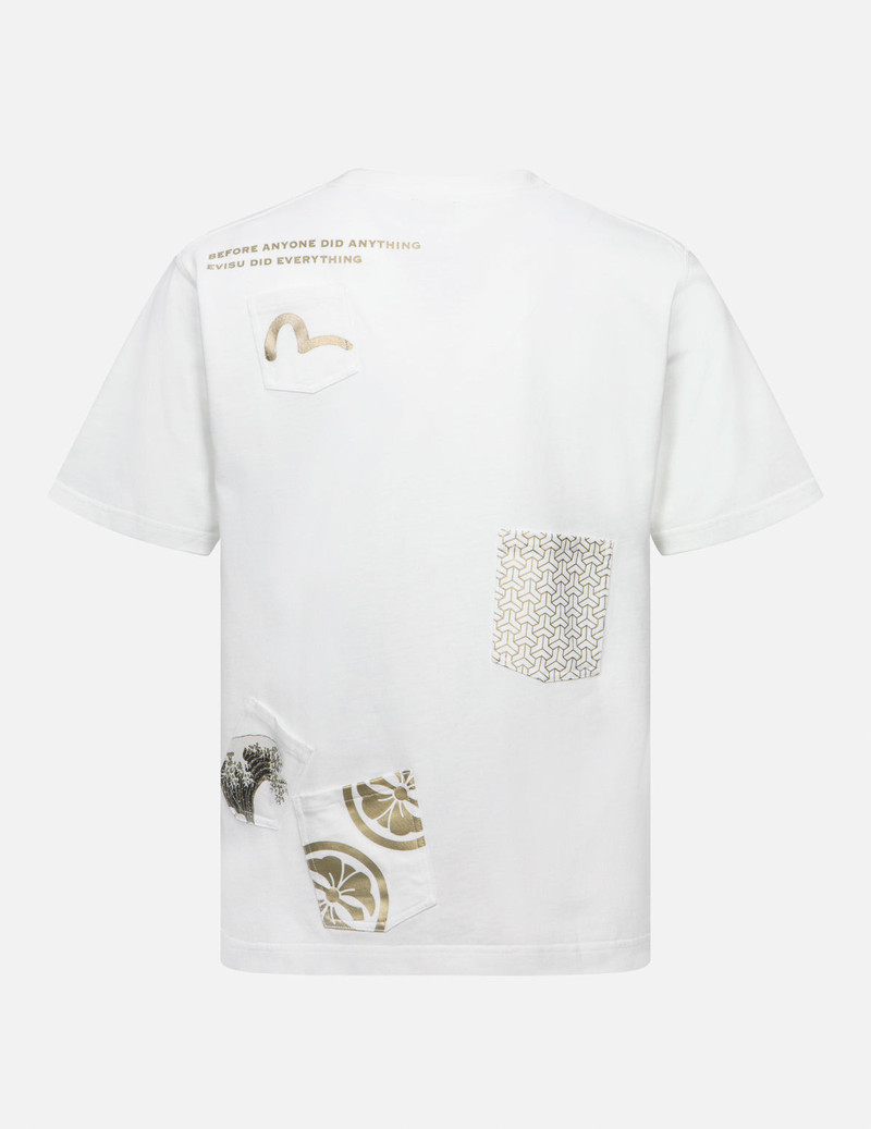 EVISU MULTI-PRINT AND MULTI-POCKET REGULAR FIT T-SHIRT outlook