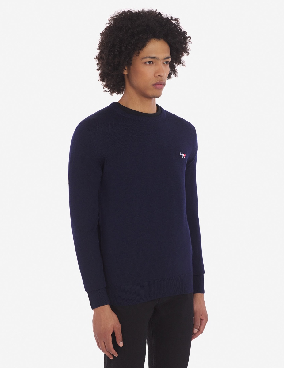 TRICOLOR FOX PATCH CLASSIC R-NECK JUMPER - 5