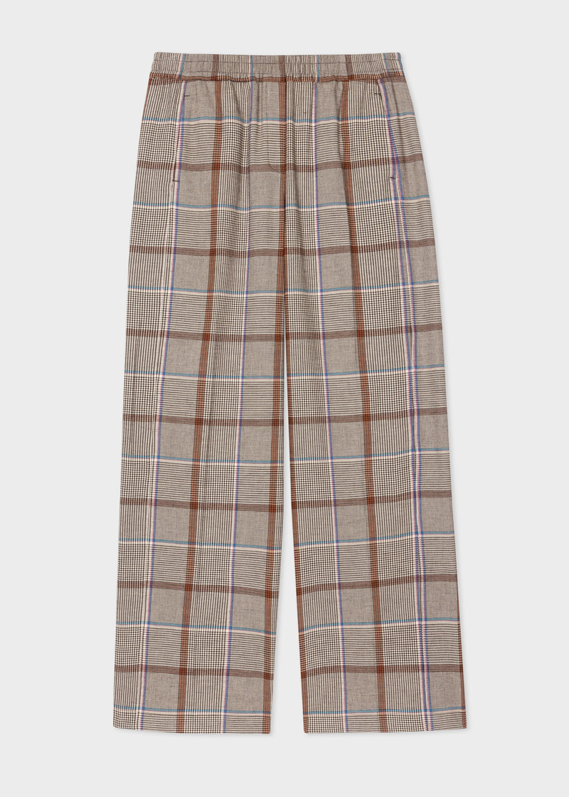 Wool 'Prince of Wales Check' Wide Leg Suit 1