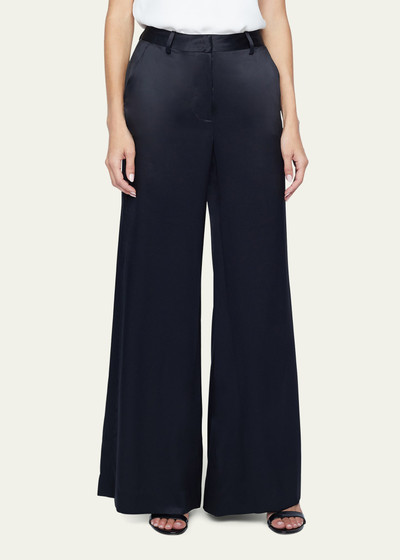 L'AGENCE Pilar Wide-Leg Silk Pants outlook