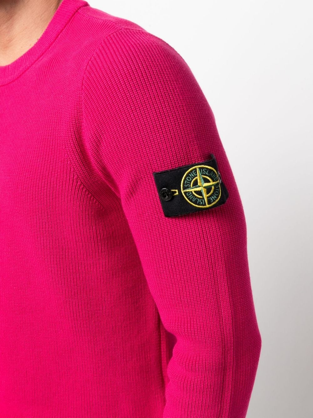 logo-patch knitted jumper - 5