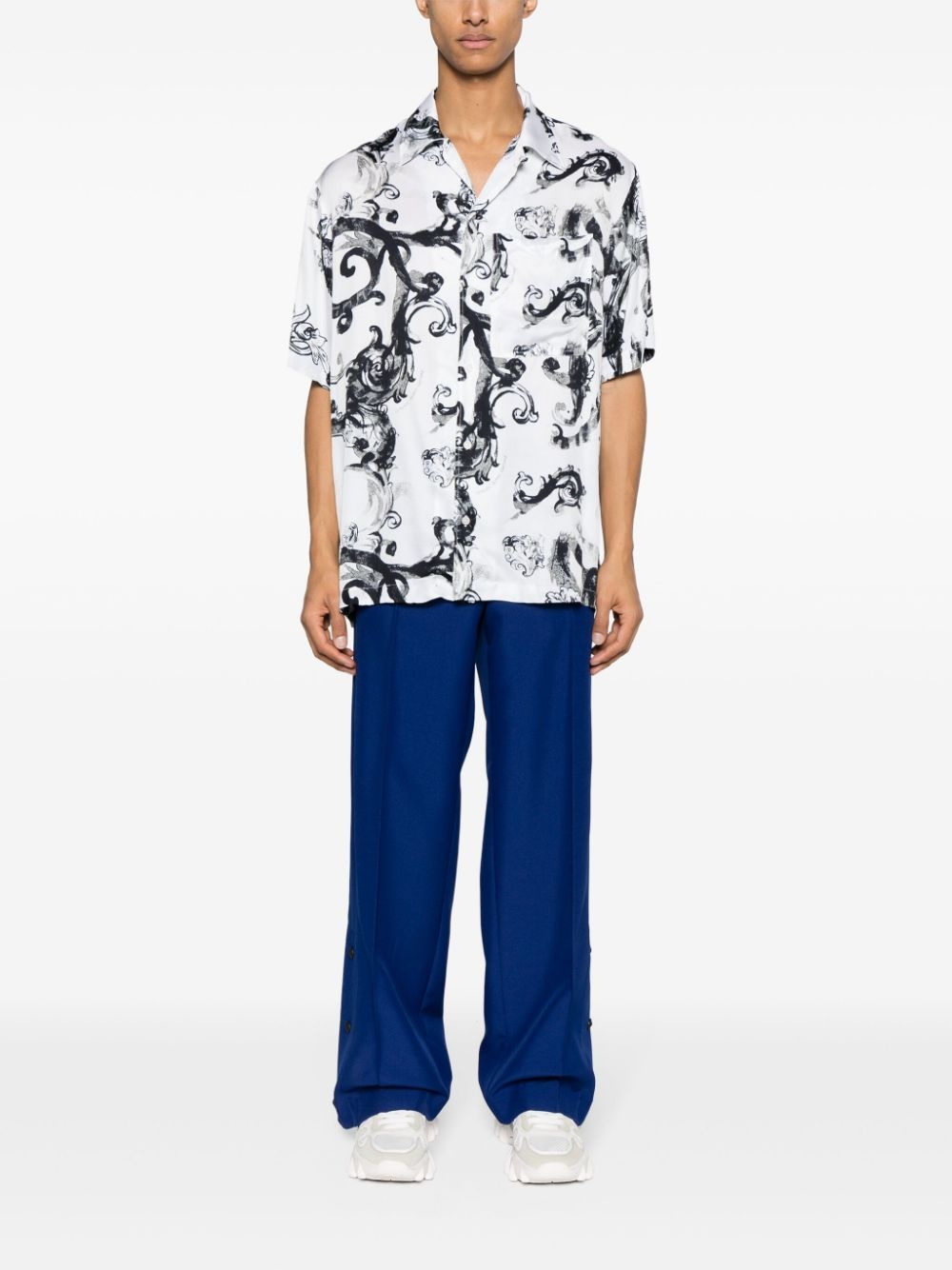 Barocco-print short-sleeve shirt - 2