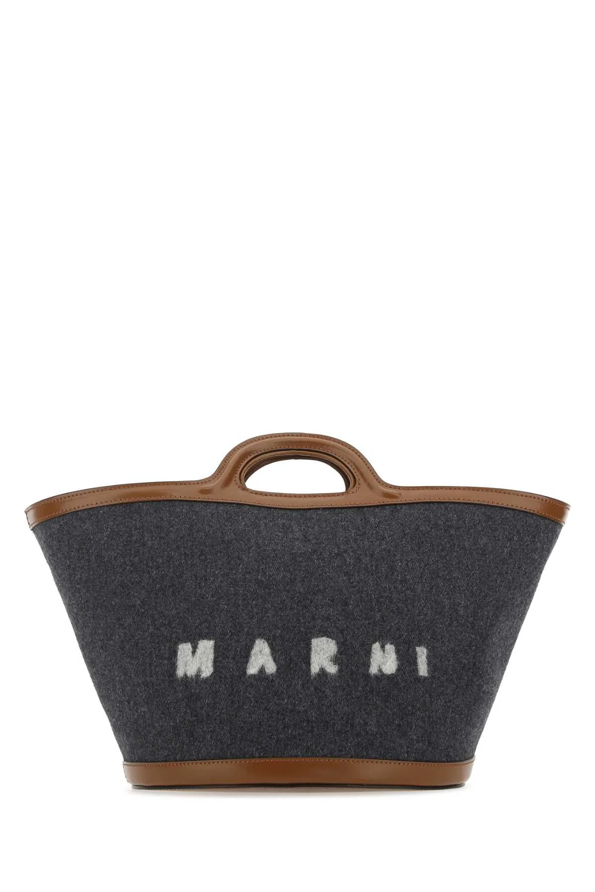 Marni Women Two-Tone Felt And Leather Small Tropicalia Summer Handbag - 1