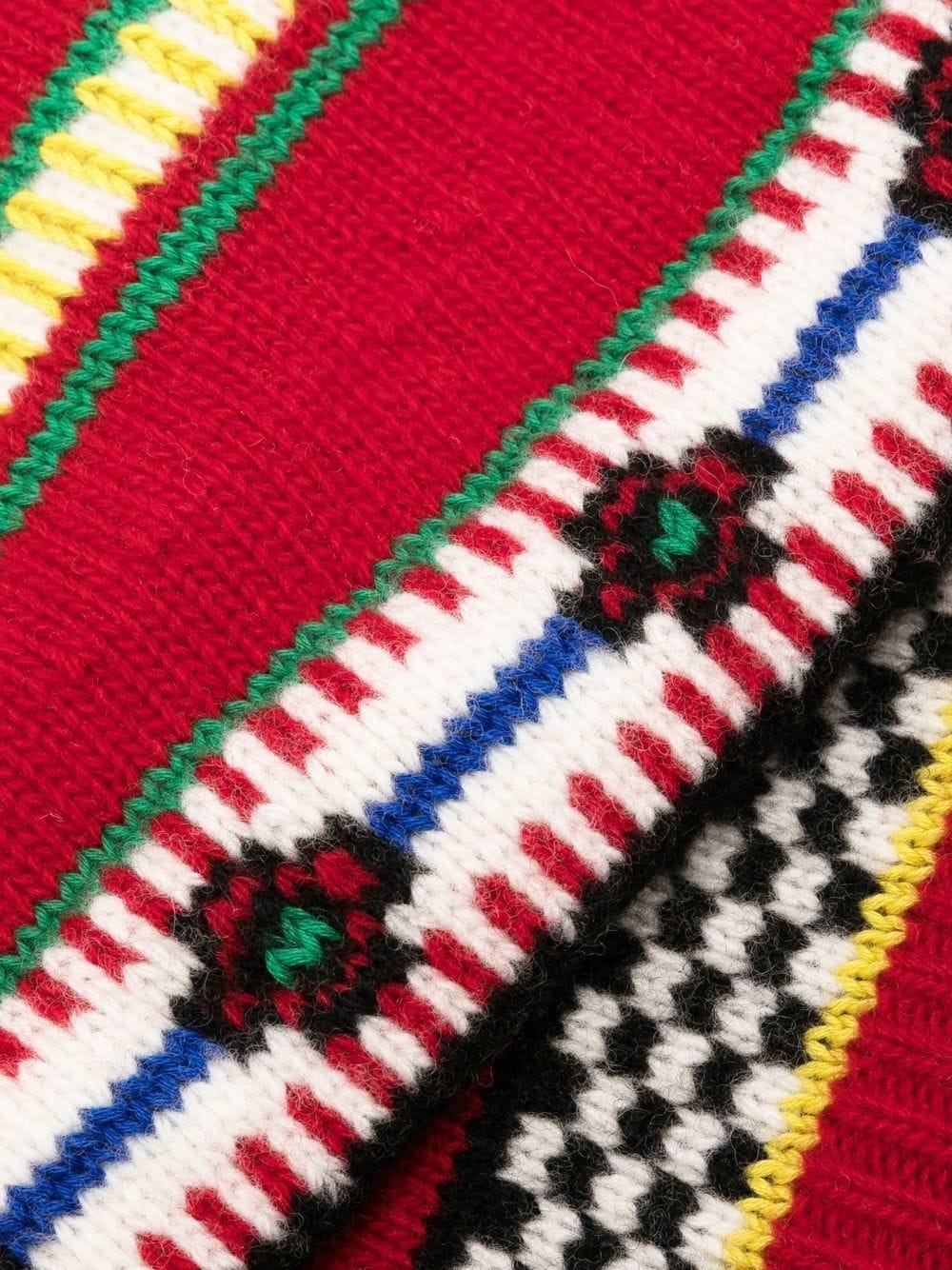 intarsia-knit collar scarf - 3
