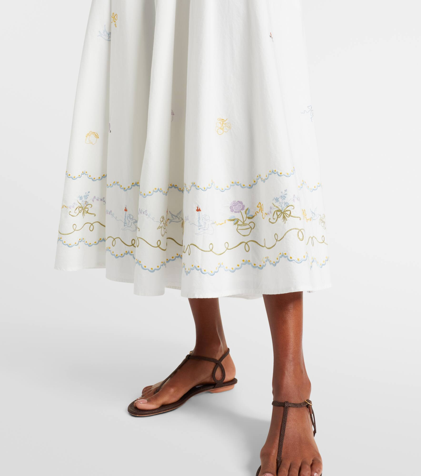 Giulia embroidered cotton maxi dress - 6