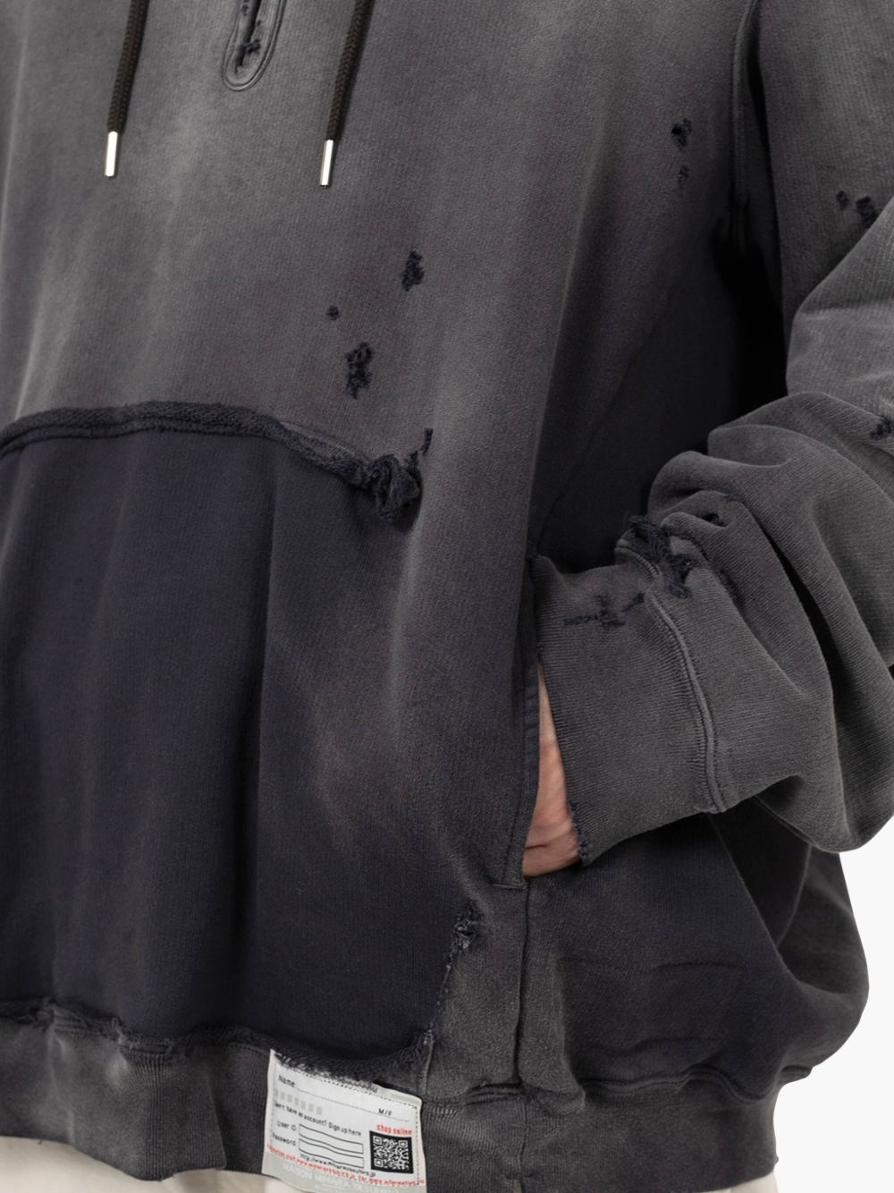 distressed-effect hoodie - 5