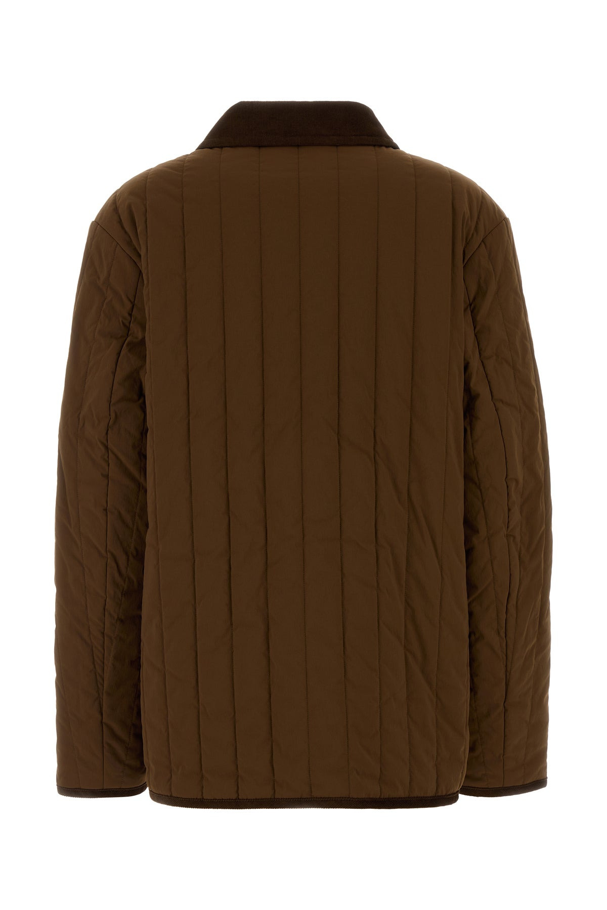 Brown stretch nylon Leone jacket - 2