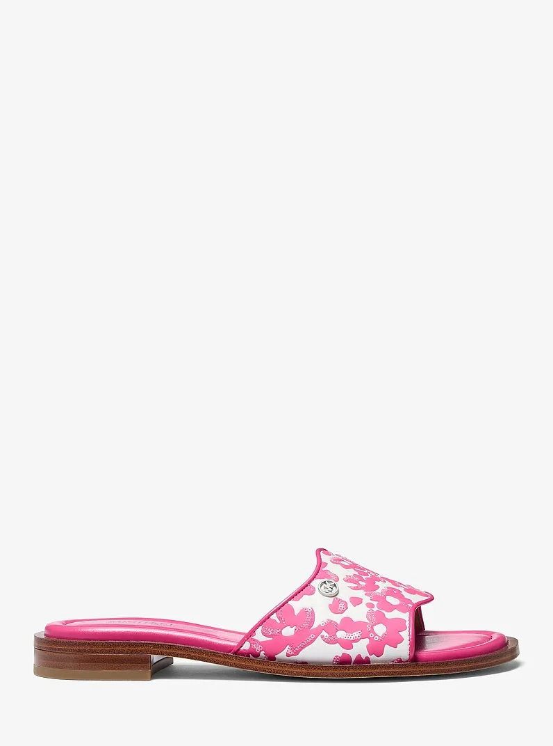 Hannah Sequined Floral Print Slide Sandal - 1