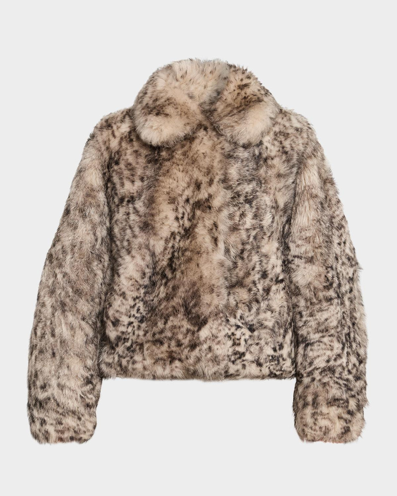 Spotted Lamb Shearling Short Jacket 1