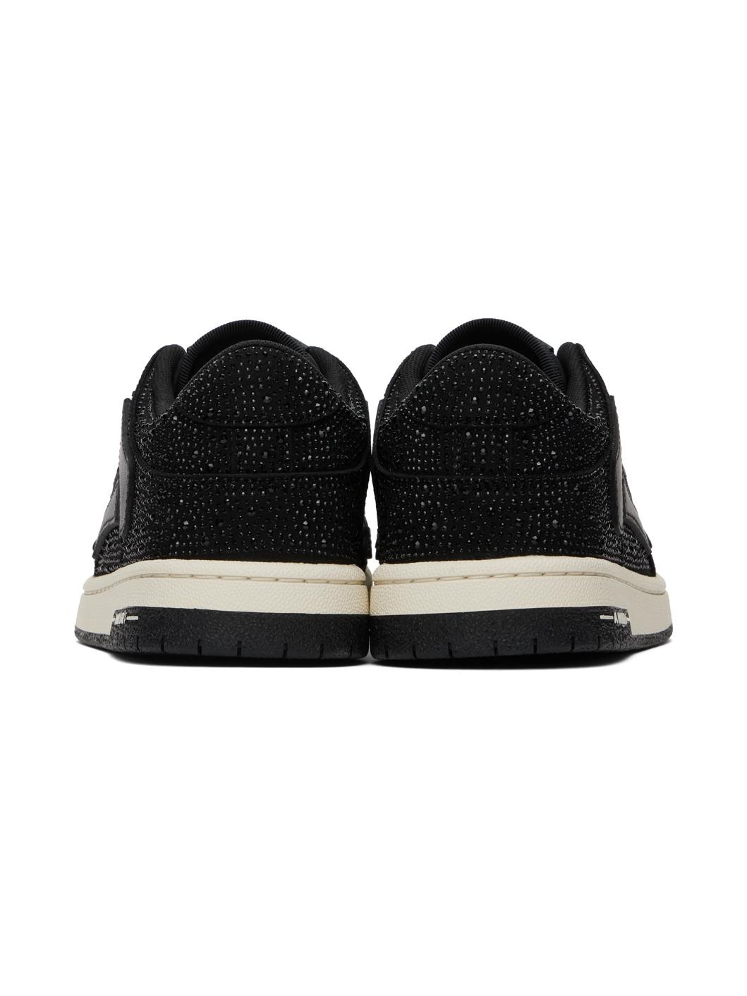 Black Crystal Skel Low Top Sneakers - 2