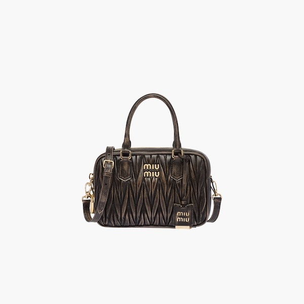 Matelassé nappa leather top-handle bag - 3