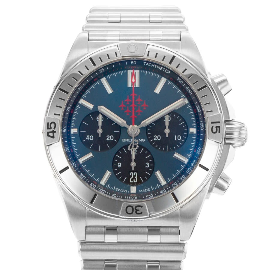 Pre-owned Breitling Chronomat 42 Chronograph Automatic Chronometer Blue Dial Men's Watch AB0134 - 1