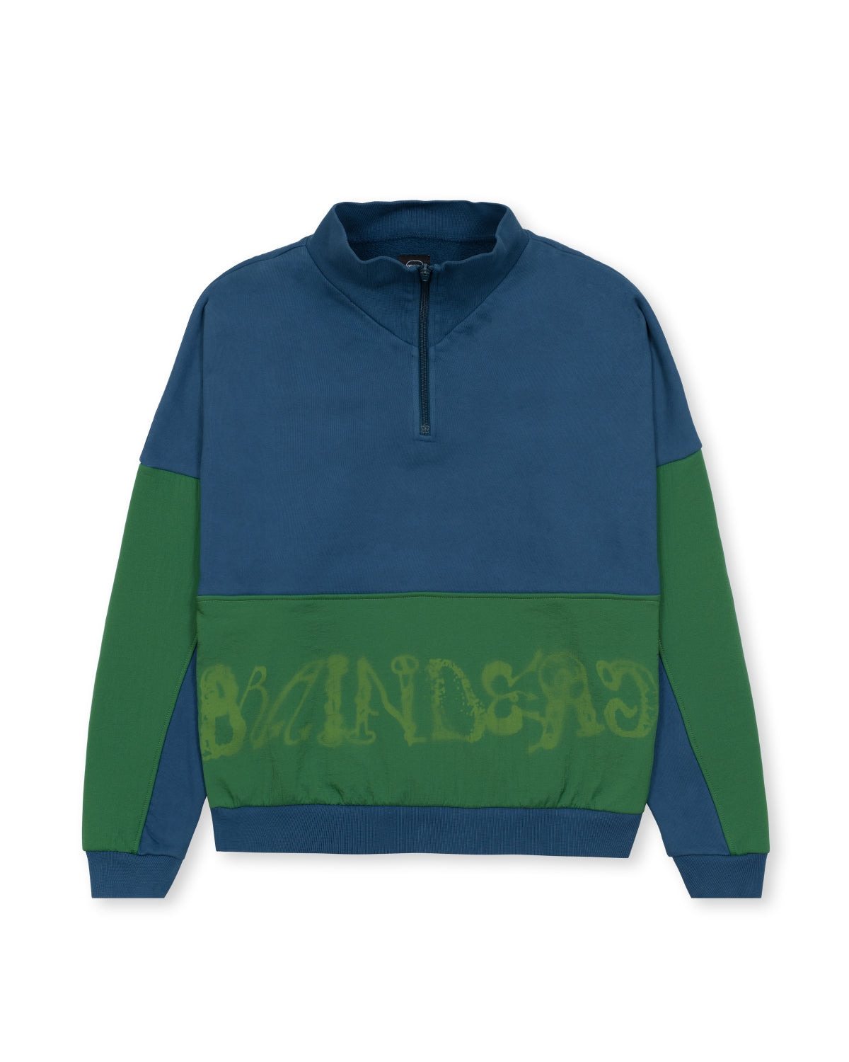 Sinister Screw Overlay Half Zip Fleece - Mallard Green - 1