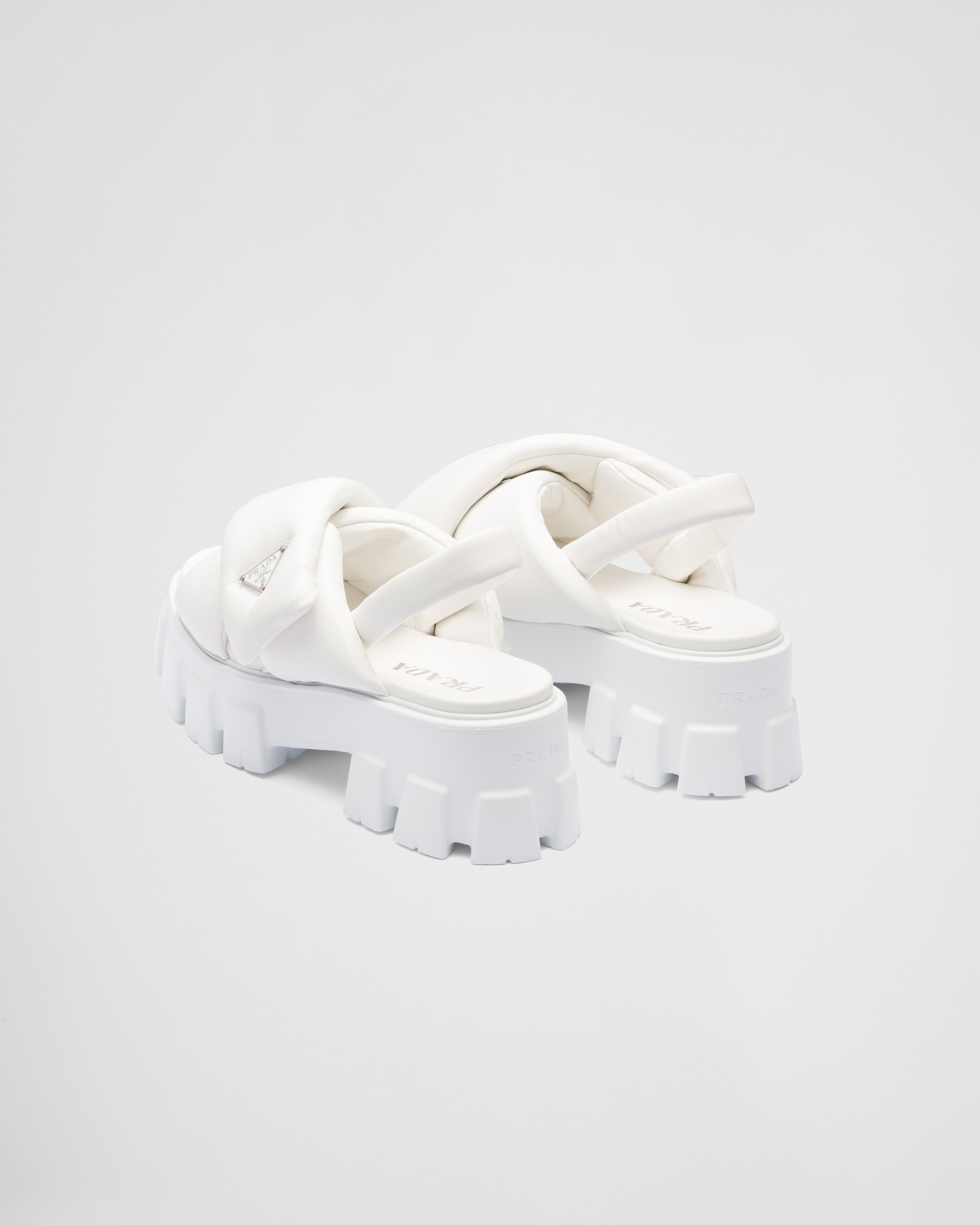 Monolith padded nappa leather sandals - 5