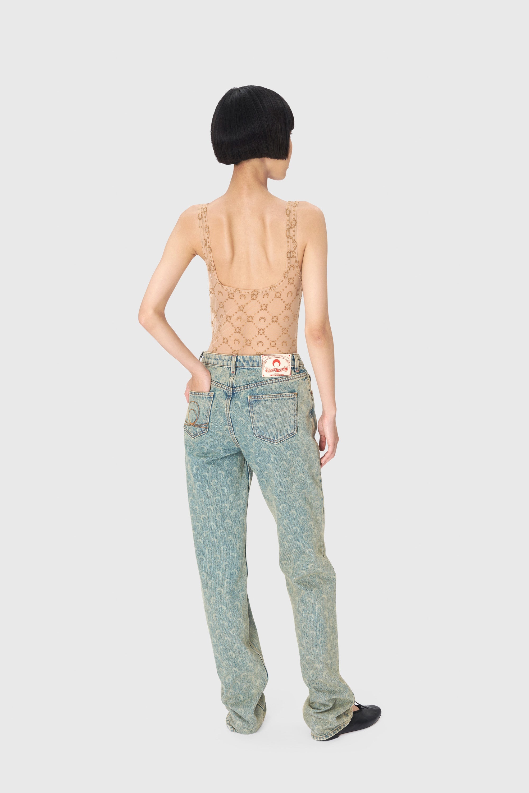 Recycled Mesh Flock Bodysuit - 4